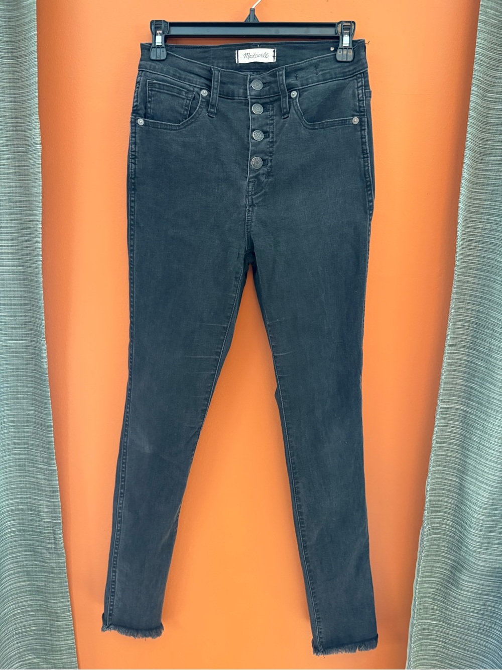 Madewell Black High-Rise Button-Fly Skinny Jeans